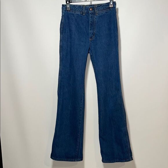 Vintage Classic Blue Flare Wide Leg Jeans - Picture 1 of 11